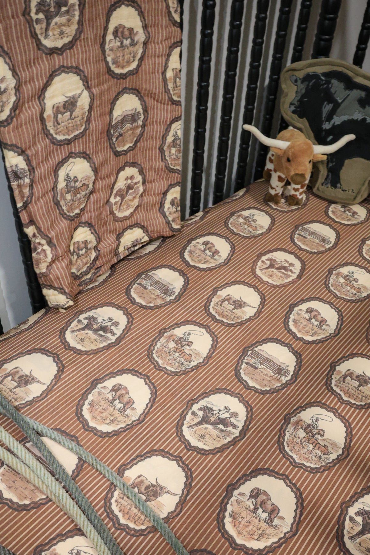 Cowboy Western Heirloom Jersey Cotton Crib Sheet | PREORDER