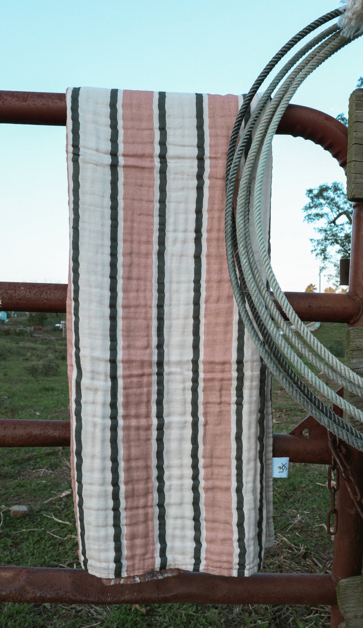 The Saddle Up & Round 'Em Up Muslin Blanket | PREORDER