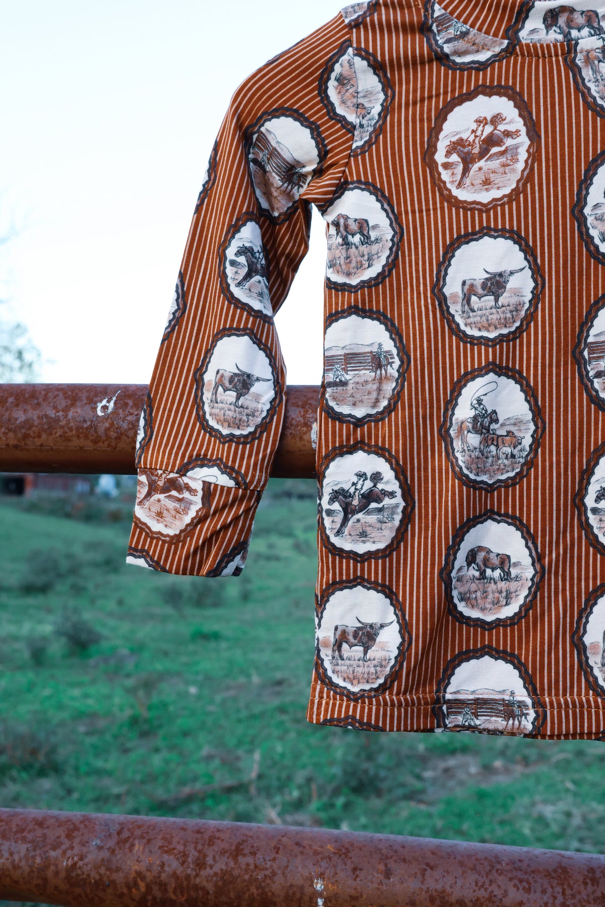 Cowboy Western Heirloom Two Piece Pajama Set | PREORDER