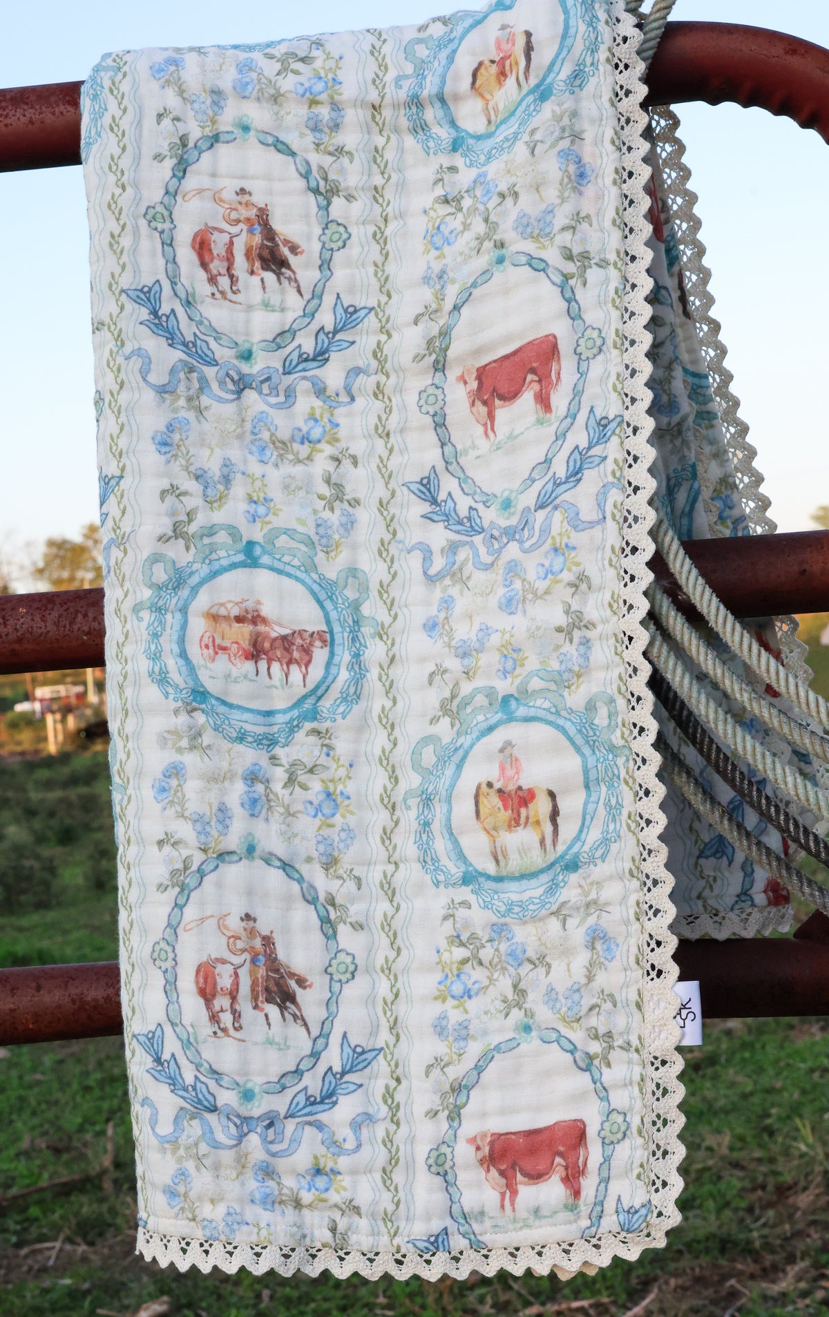 The Bluebonnet Ranch Muslin Blanket | PREORDER