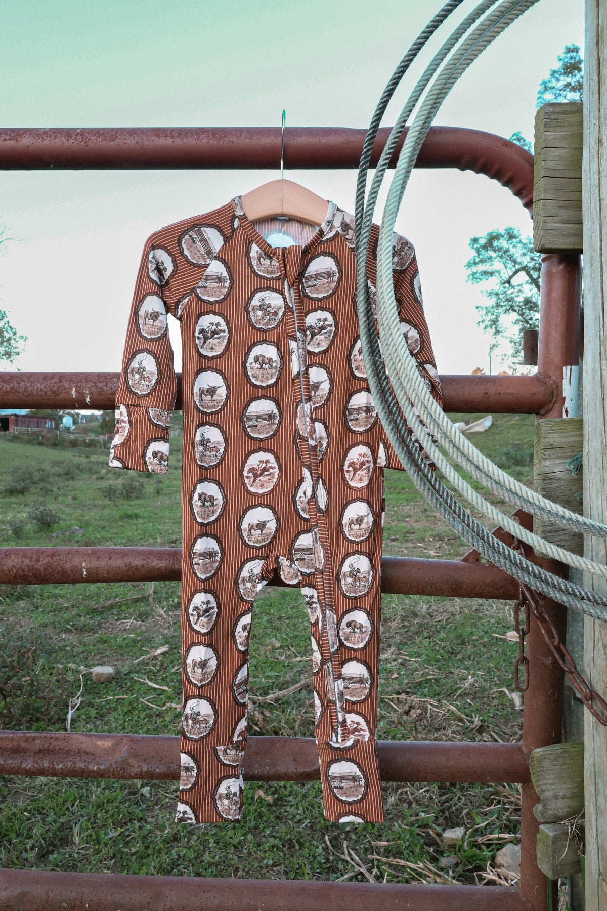 Cowboy Western Heirloom Bamboo Convertible Sleeper | PREORDER