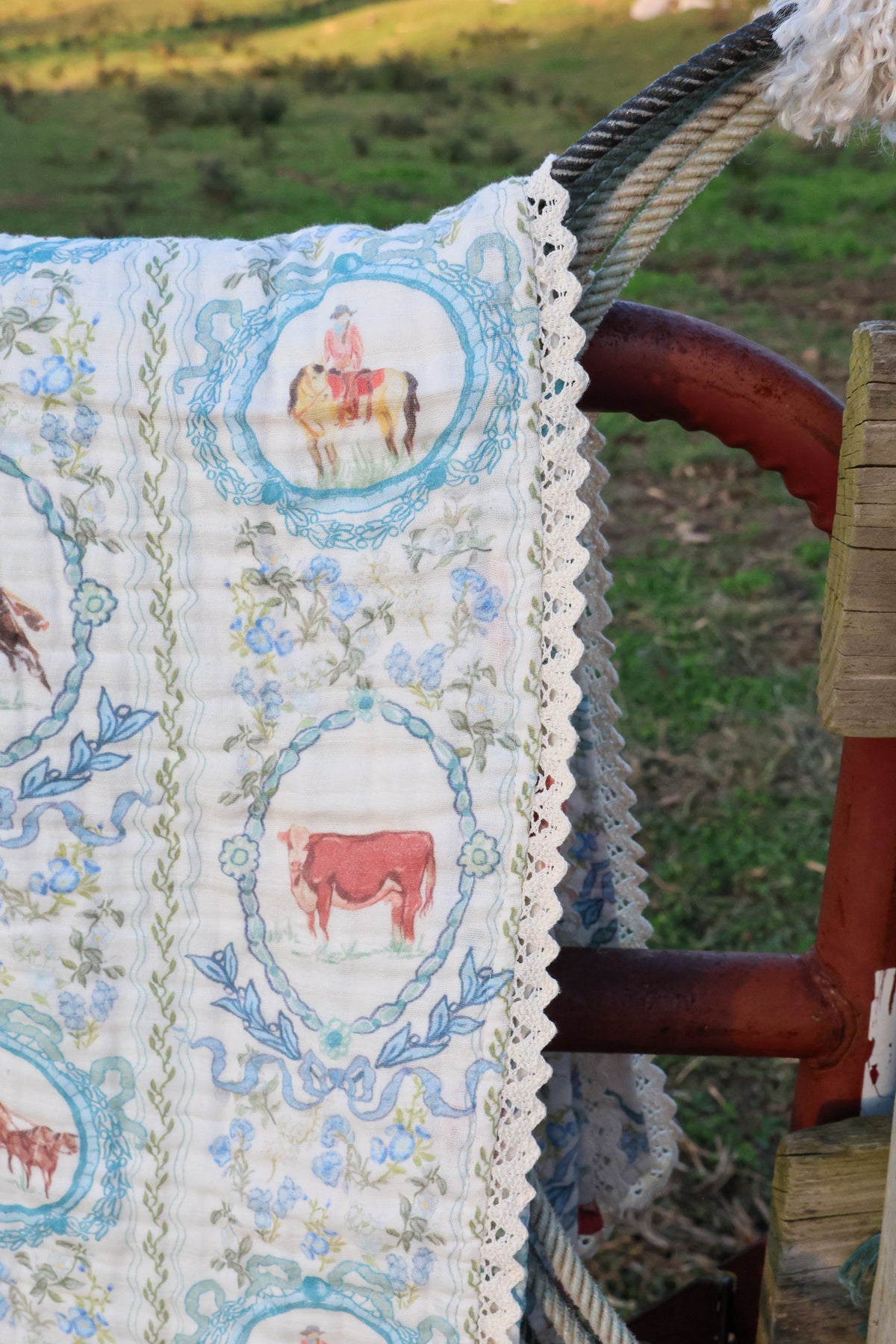 The Bluebonnet Ranch Muslin Blanket | PREORDER