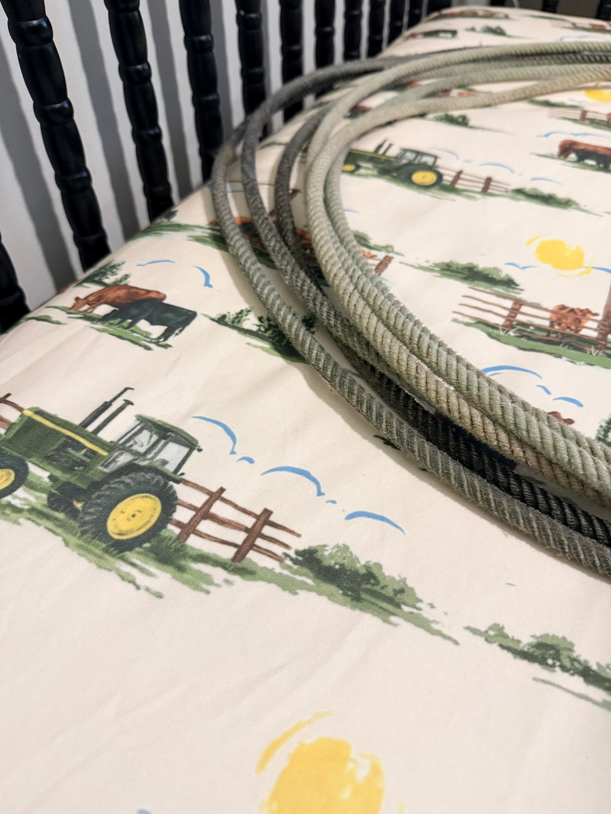 Ranch Life Jersey Cotton Crib Sheet | PREORDER