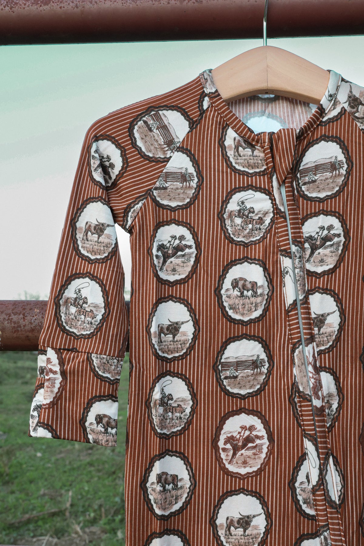 Cowboy Western Heirloom Bamboo Convertible Sleeper | PREORDER
