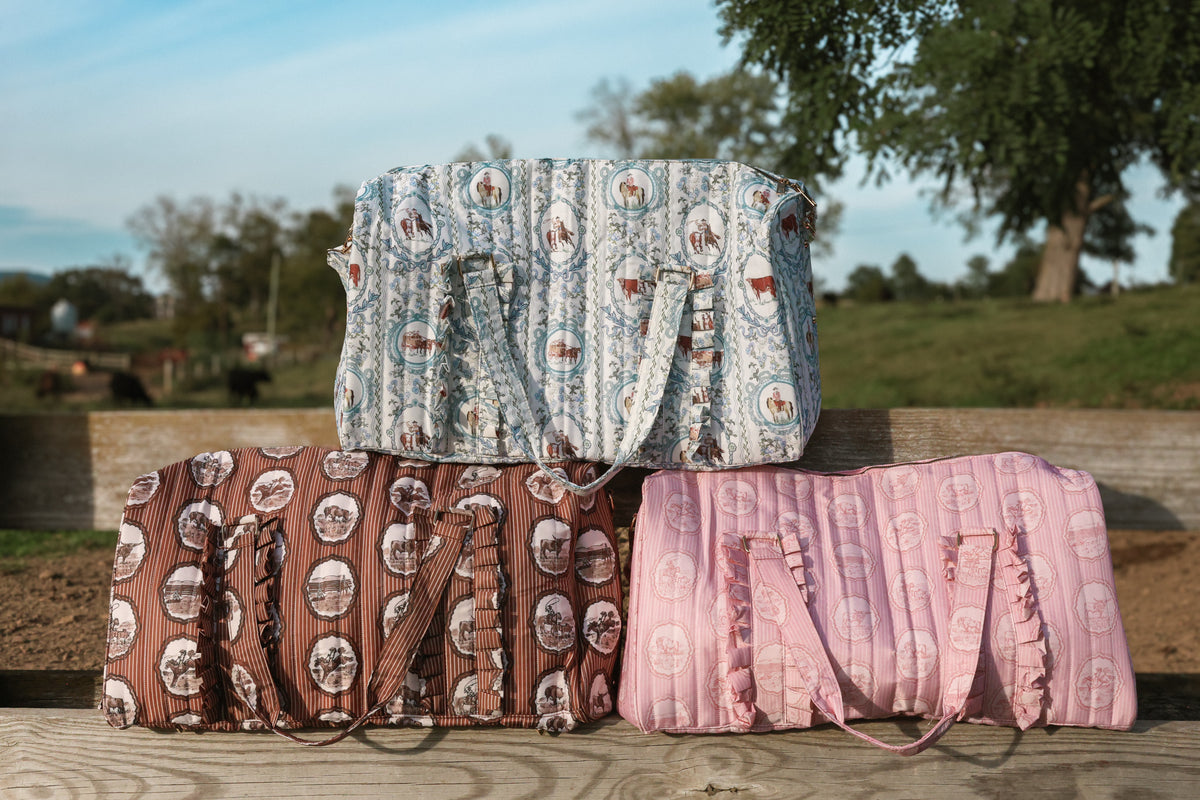 Western Quilted Ruffle Duffel Bag | PREORDER