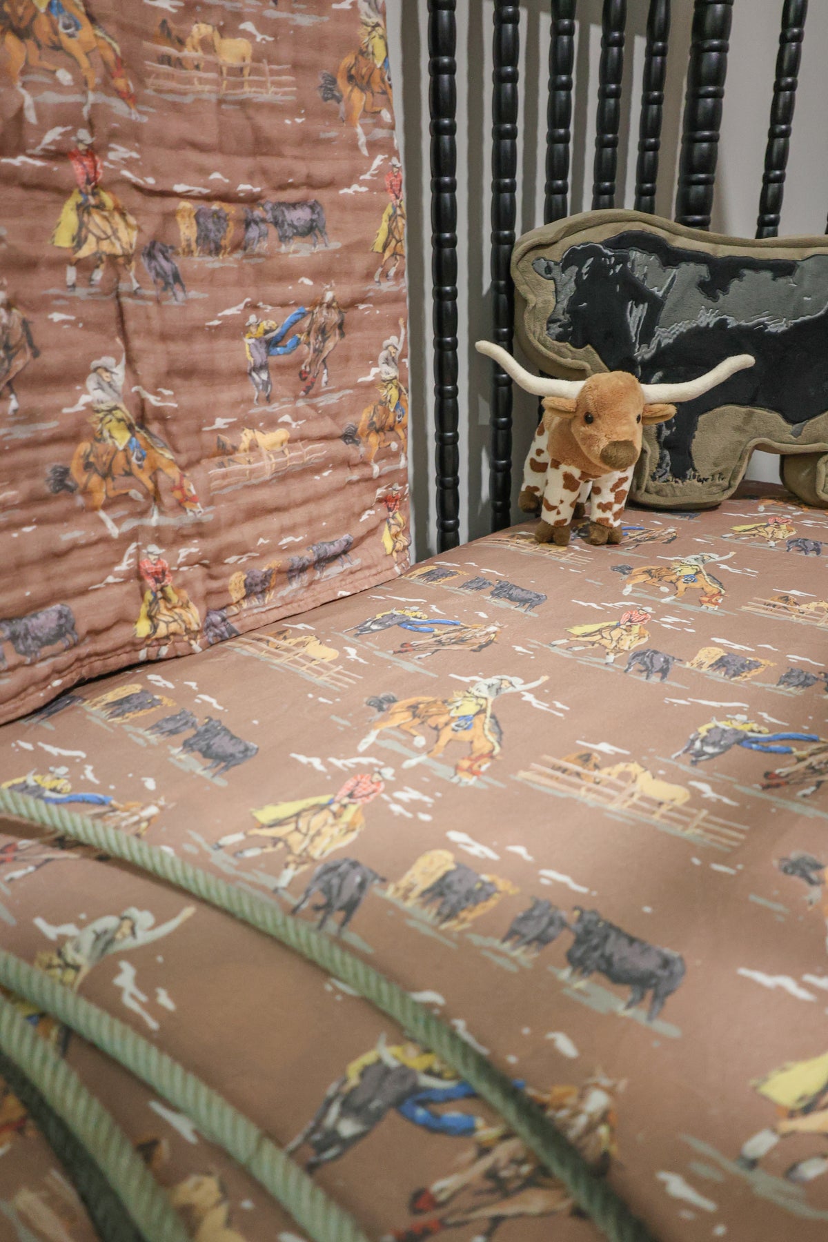 Saddle Up & Round ’Em Up Jersey Cotton Crib Sheet | PREORDER