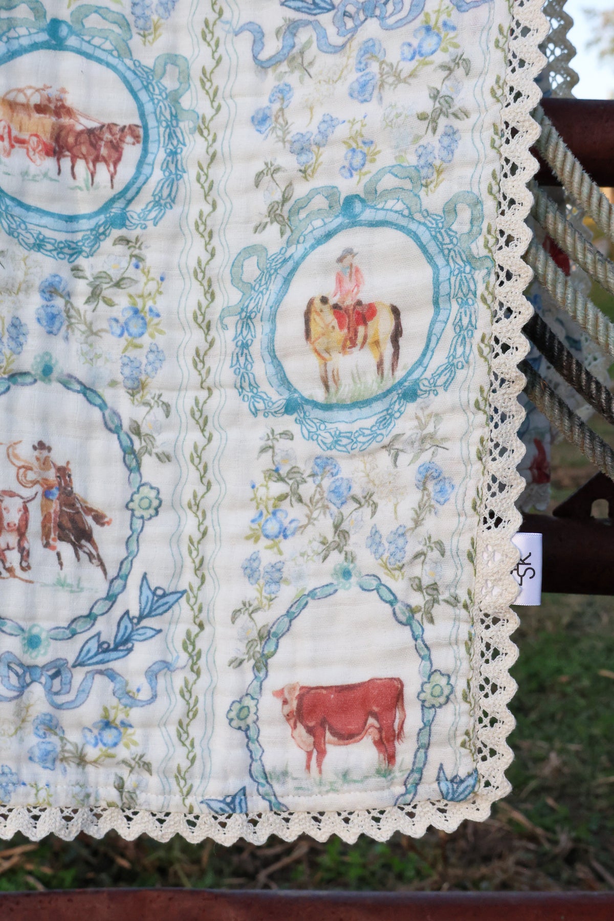 The Bluebonnet Ranch Muslin Blanket | PREORDER