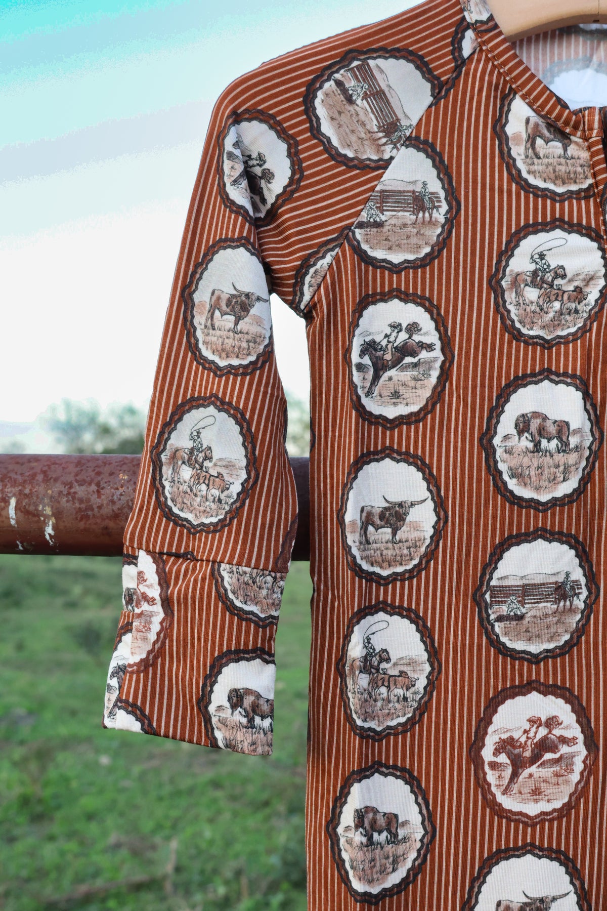 Cowboy Western Heirloom Bamboo Convertible Sleeper | PREORDER
