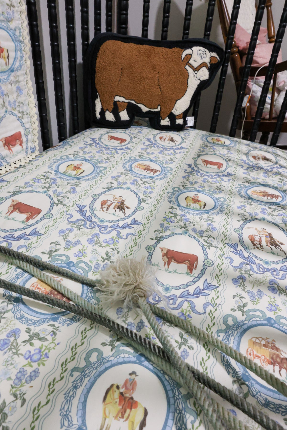 Bluebonnet Ranch Jersey Cotton Crib Sheet | PREORDER