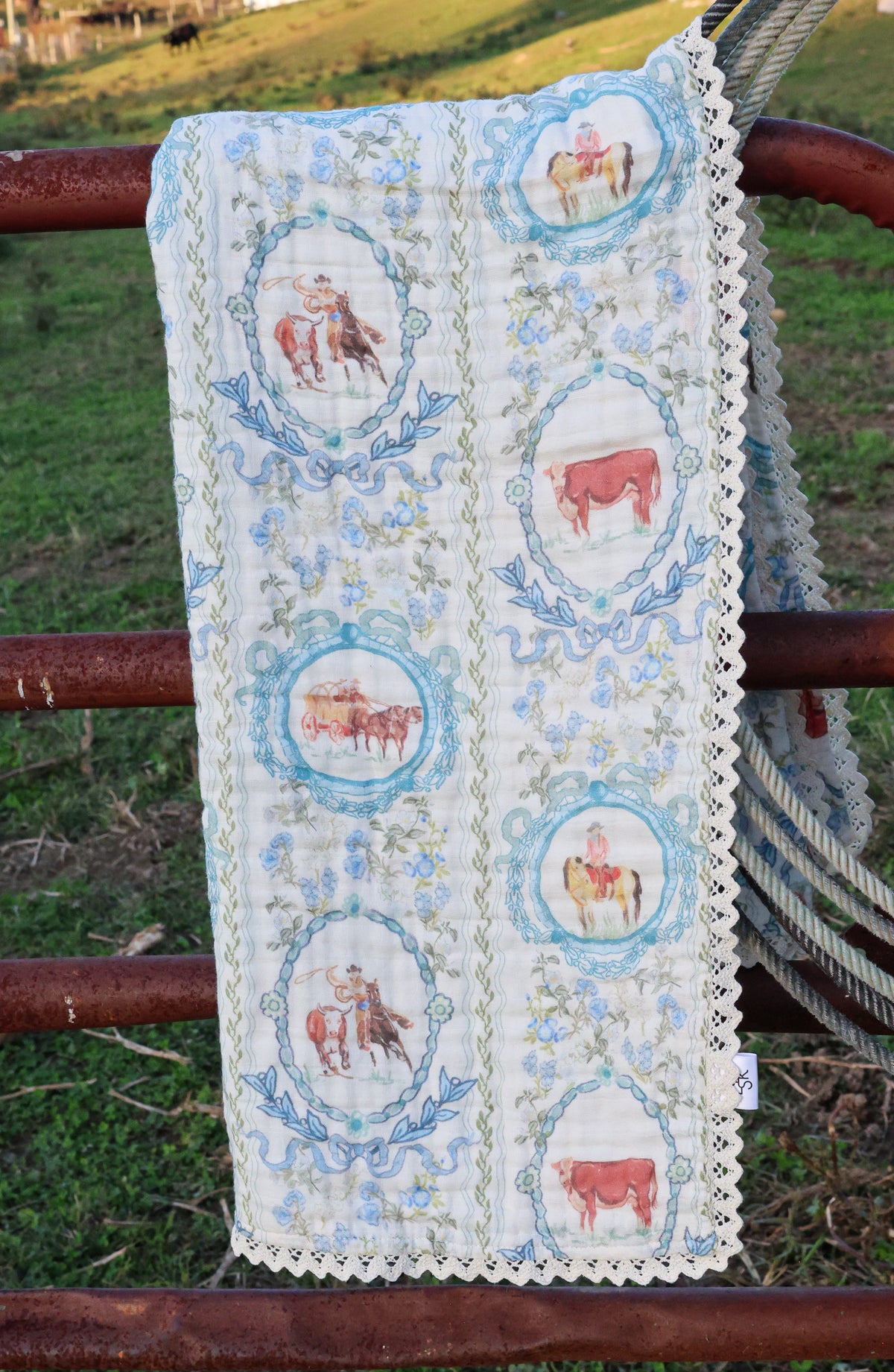The Bluebonnet Ranch Muslin Blanket | PREORDER