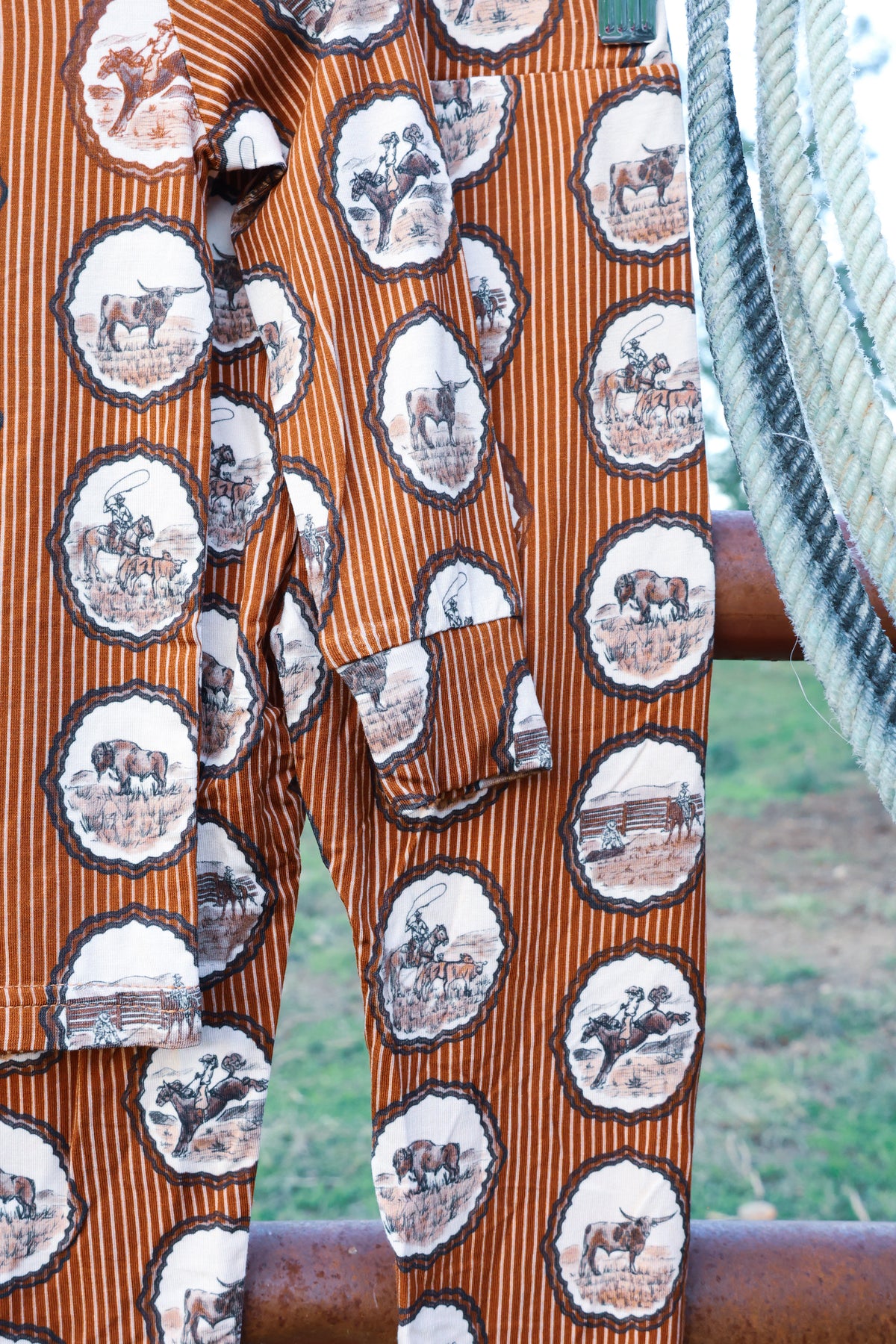 Cowboy Western Heirloom Two Piece Pajama Set | PREORDER