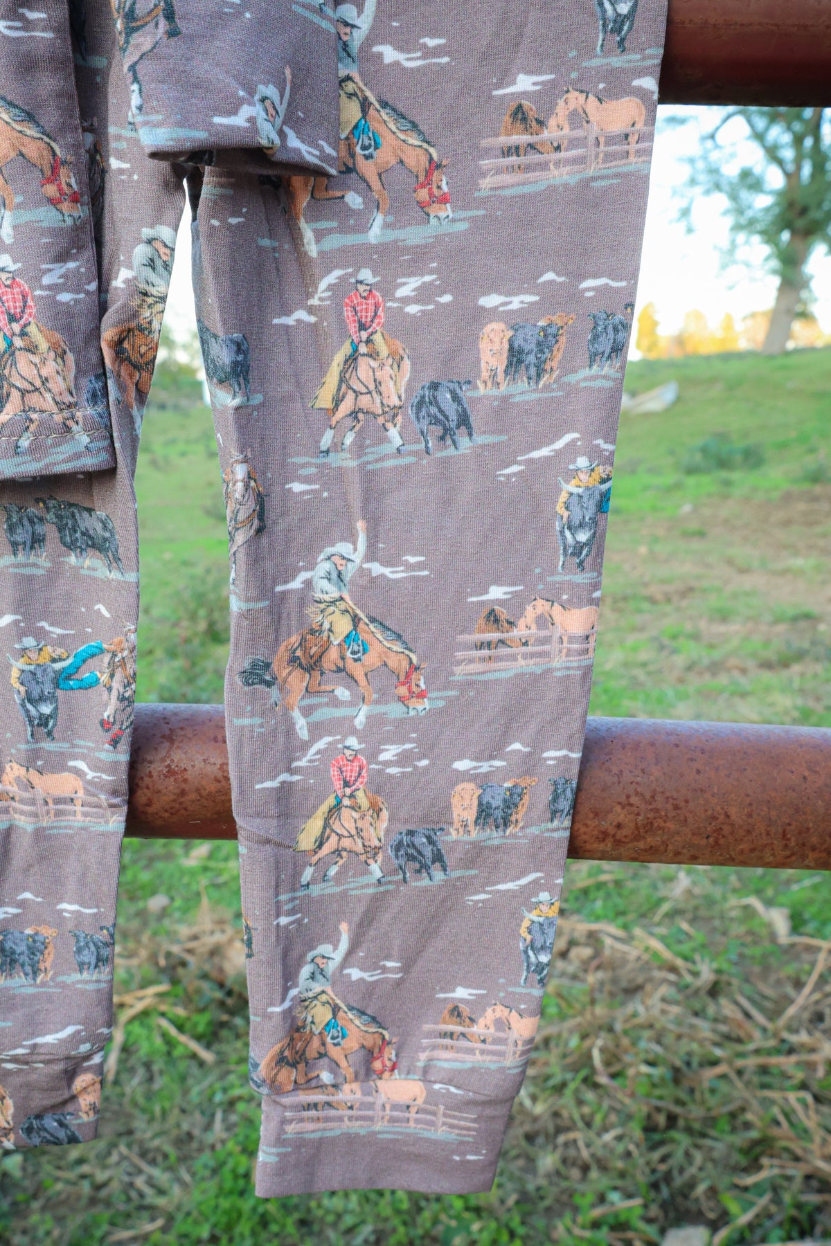 Saddle Up & Round 'Em Up Two Piece Pajama Set | PREORDER