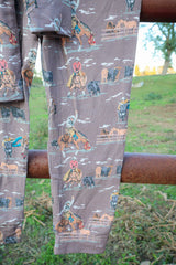 Saddle Up & Round 'Em Up Two Piece Pajama Set | PREORDER