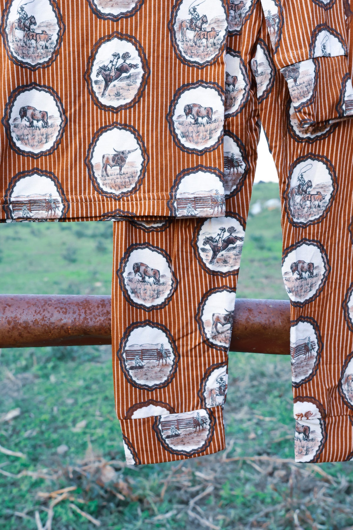 Cowboy Western Heirloom Two Piece Pajama Set | PREORDER