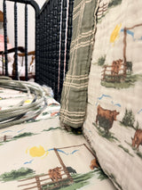 Ranch Life Jersey Cotton Crib Sheet | PREORDER